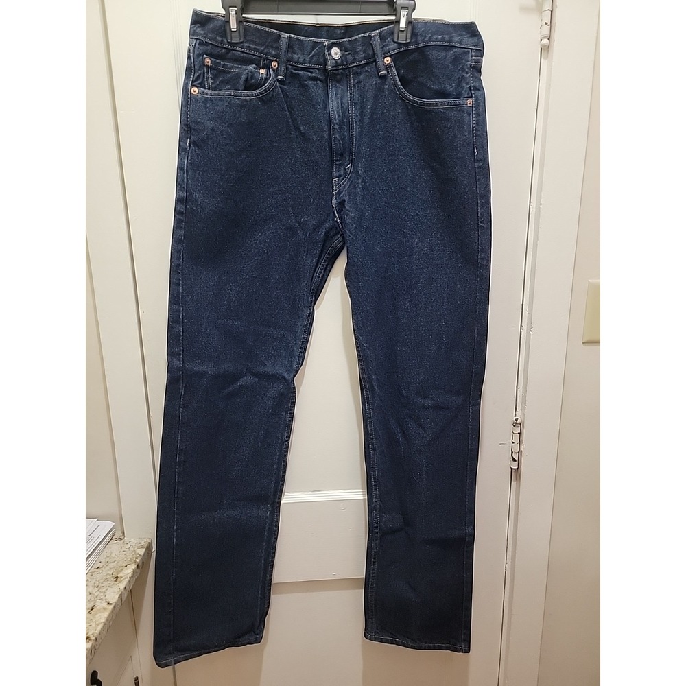 Levi's 505 2 Pair Jeans Men's 36X34 Dark Blue Wash Straight Leg 100% Cotton